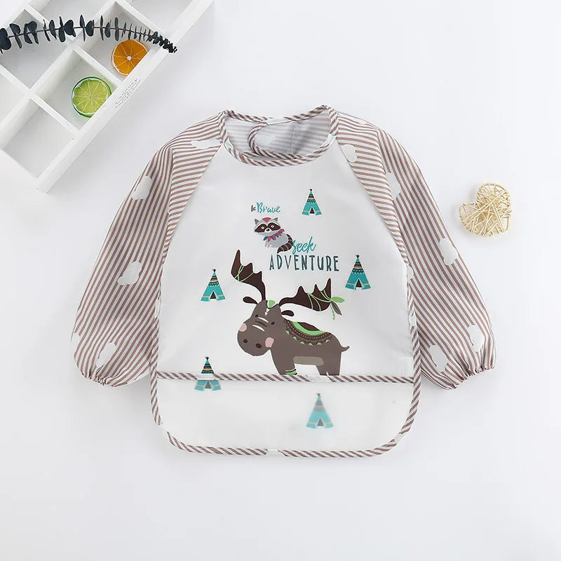 Waterproof Baby Bib with Pocket (0–3Y)