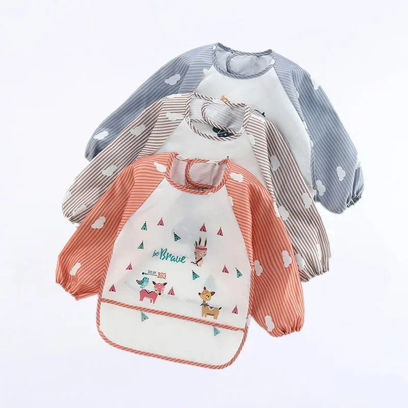 Waterproof Baby Bib with Pocket (0–3Y)