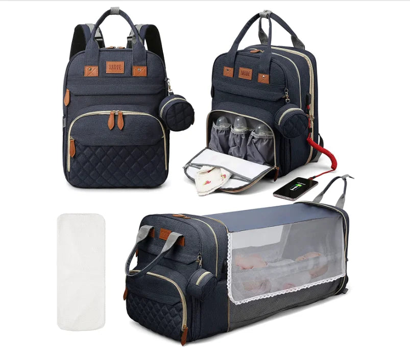 Baby Changing Bag With Foldable Cot