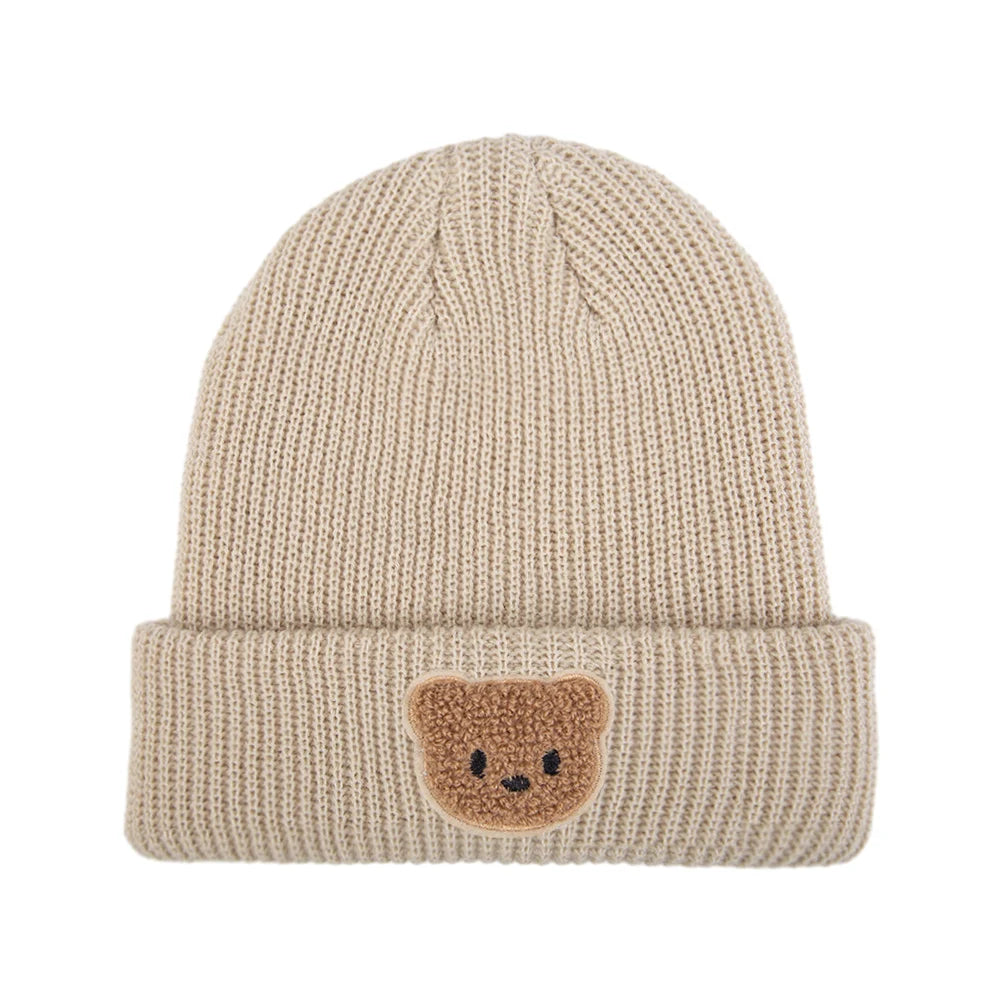 Bear Face Knitted Baby Beanie