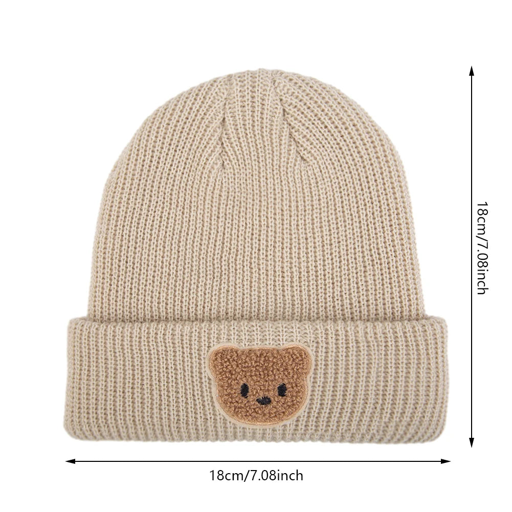 Bear Face Knitted Baby Beanie