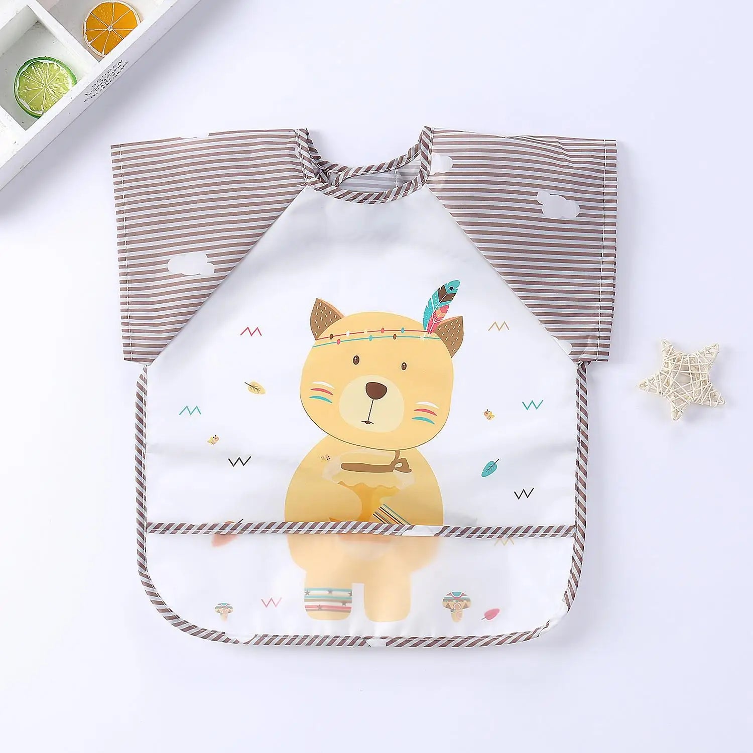 Waterproof Baby Bib with Pocket (0–3Y)