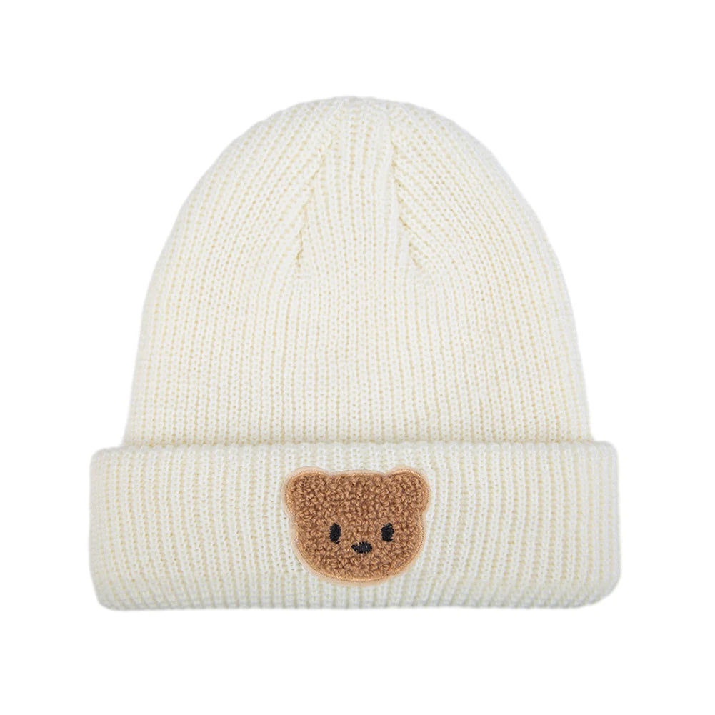 Bear Face Knitted Baby Beanie