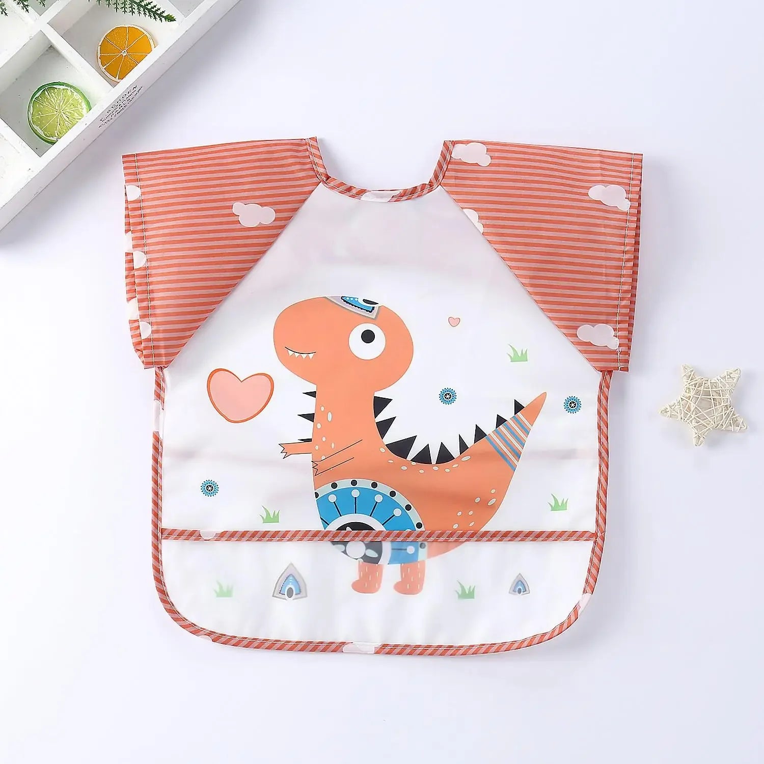 Waterproof Baby Bib with Pocket (0–3Y)