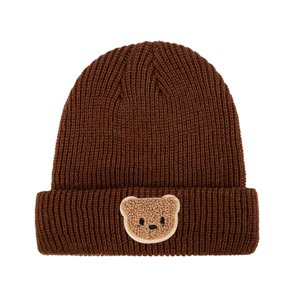 Bear Face Knitted Baby Beanie
