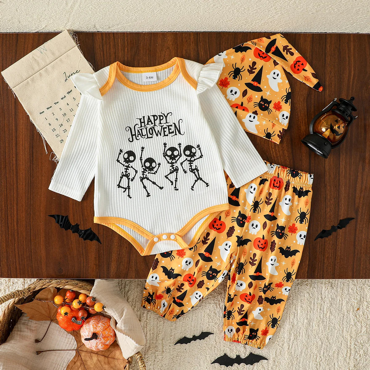 Halloween Baby Outfit Set 3Pcs