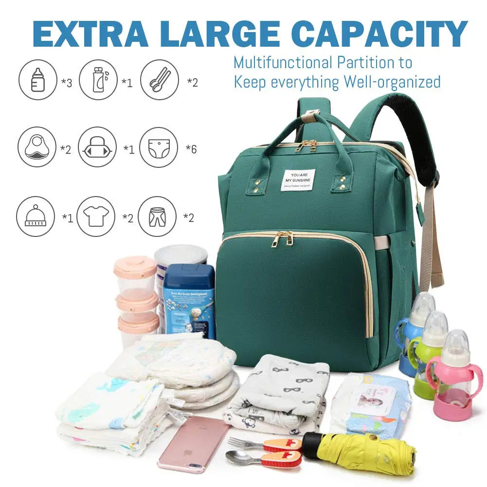 Baby Changing Bag With Foldable Cot