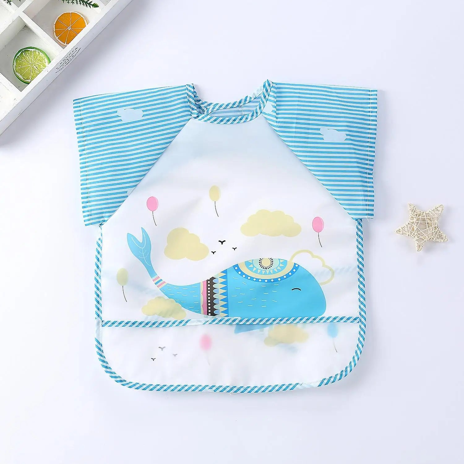 Waterproof Baby Bib with Pocket (0–3Y)