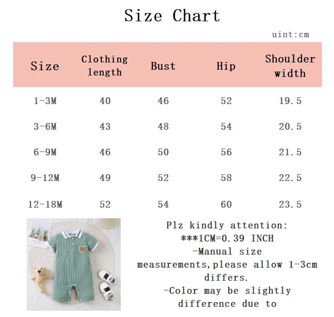 Baby Short Sleeved Jumpsuit