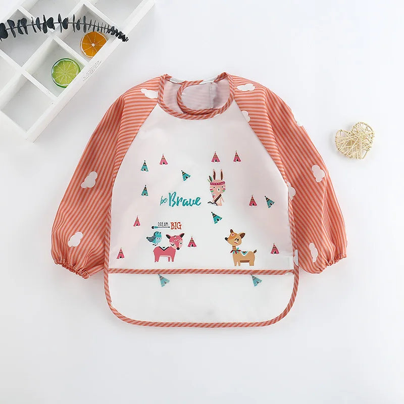Waterproof Baby Bib with Pocket (0–3Y)