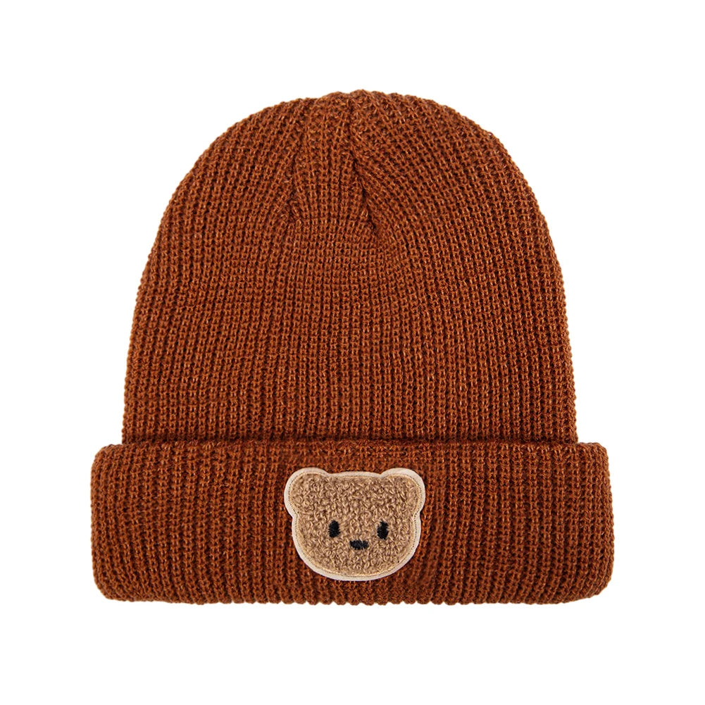 Bear Face Knitted Baby Beanie