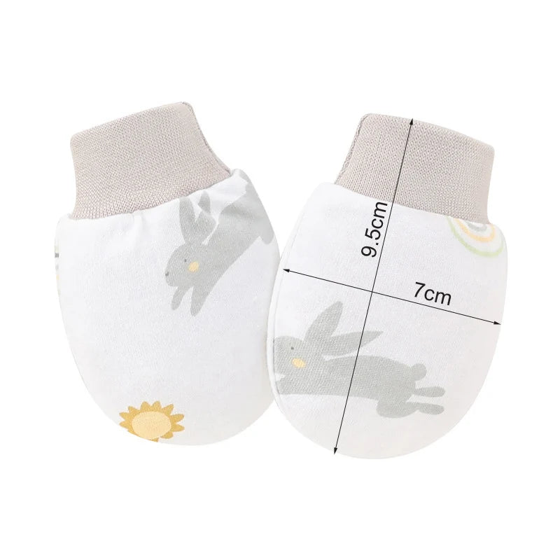 Cotton Baby Mittens (6 Pairs, Anti-Scratch, Newborn)