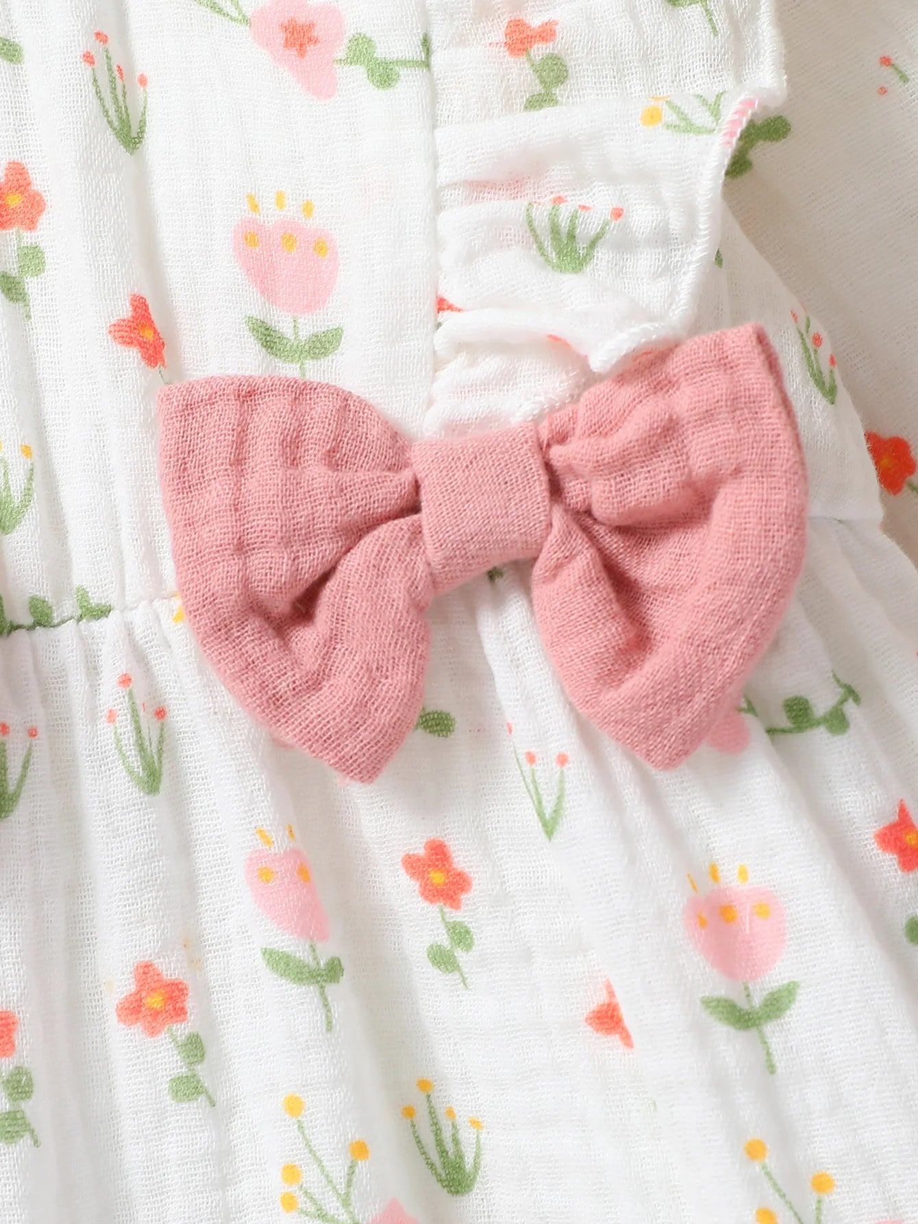 Baby Girl Long Sleeve Print Floral Jumpsuit