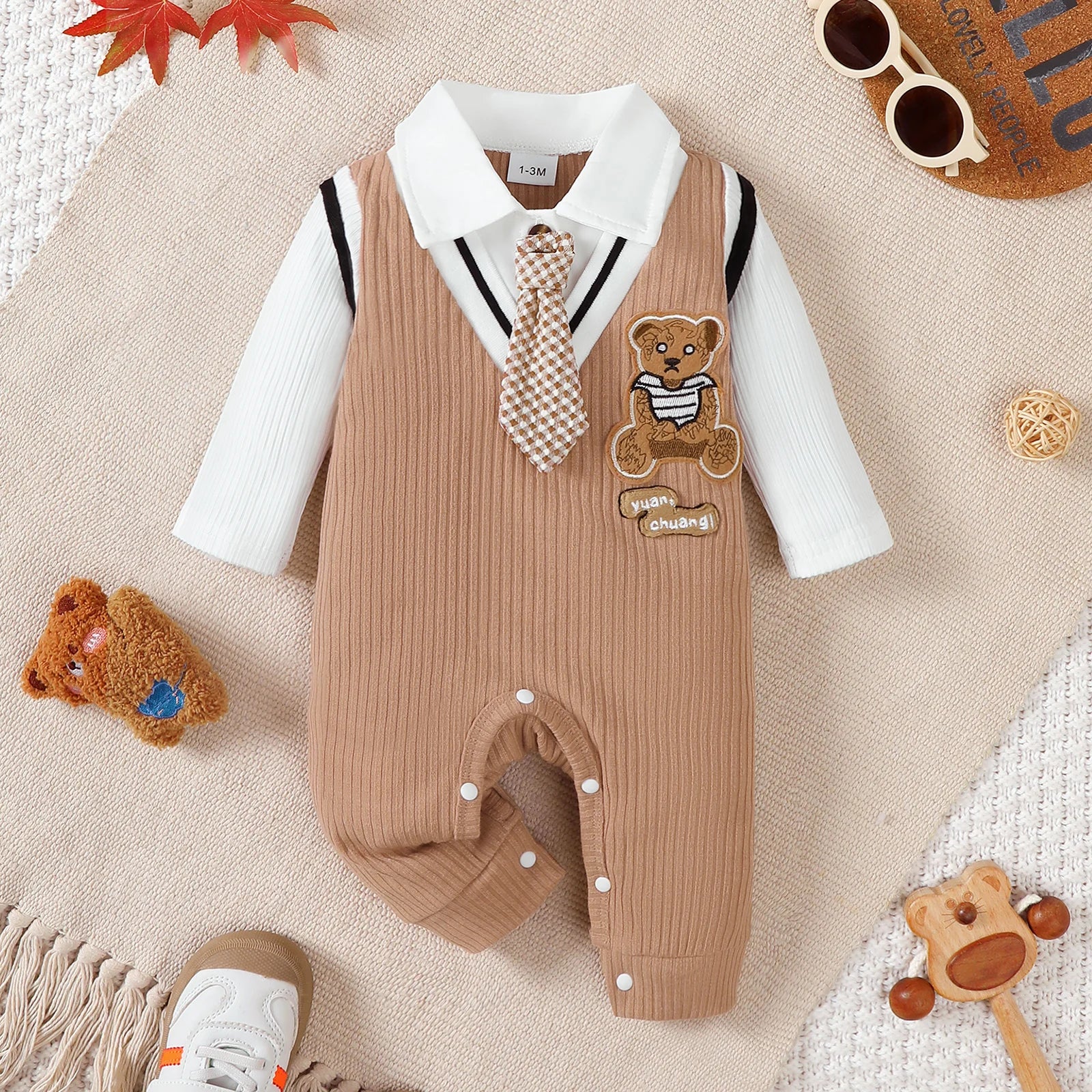 Baby Gentleman Jumpsuit Long Sleeves