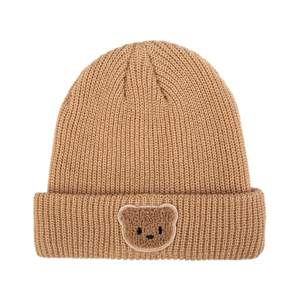 Bear Face Knitted Baby Beanie
