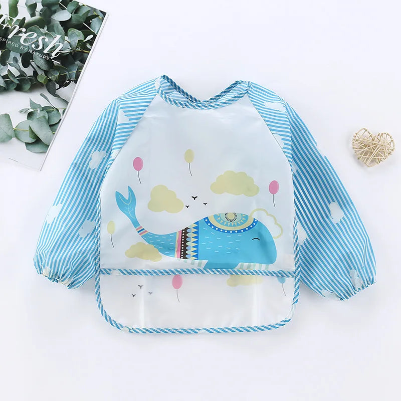 Waterproof Baby Bib with Pocket (0–3Y)