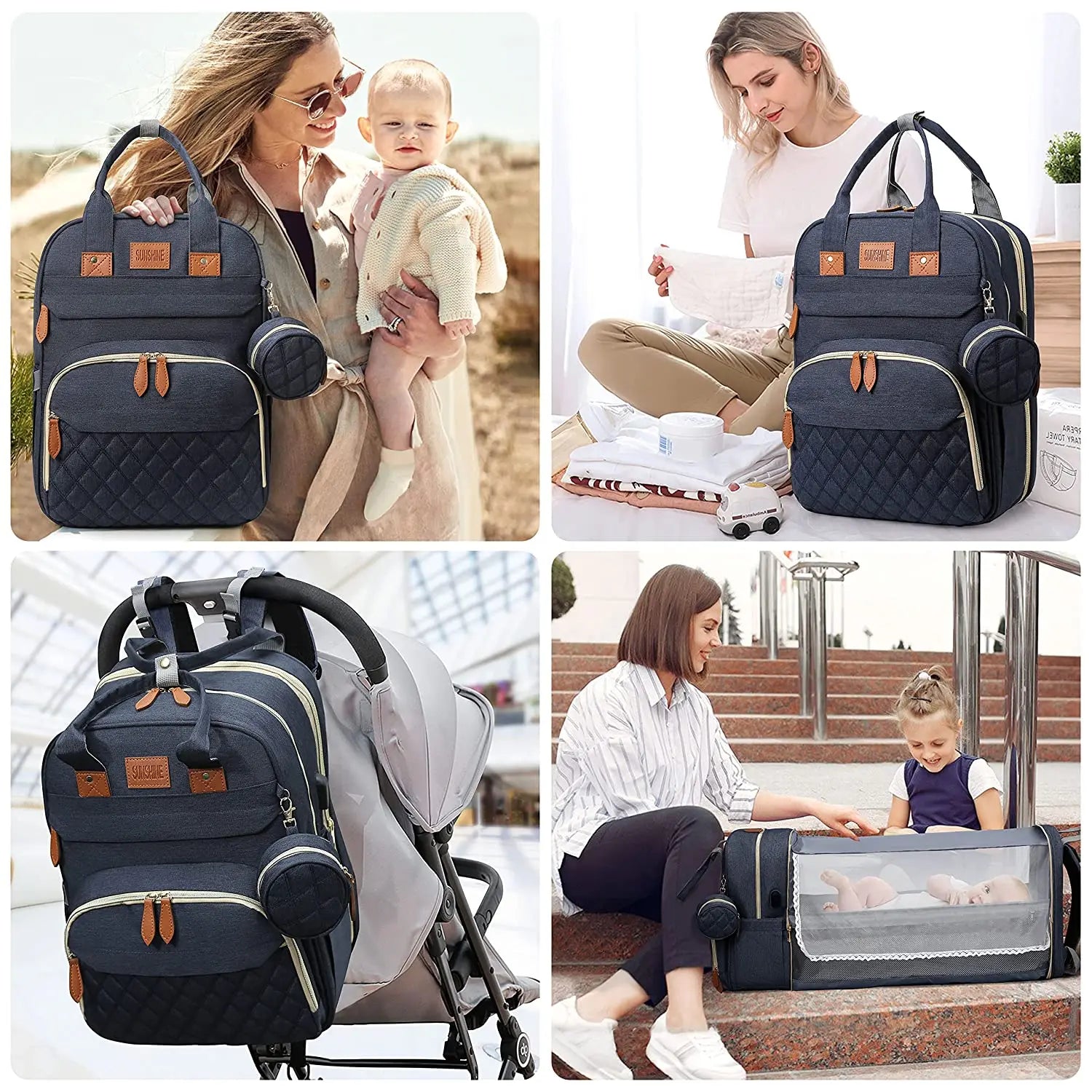 Baby Changing Bag With Foldable Cot