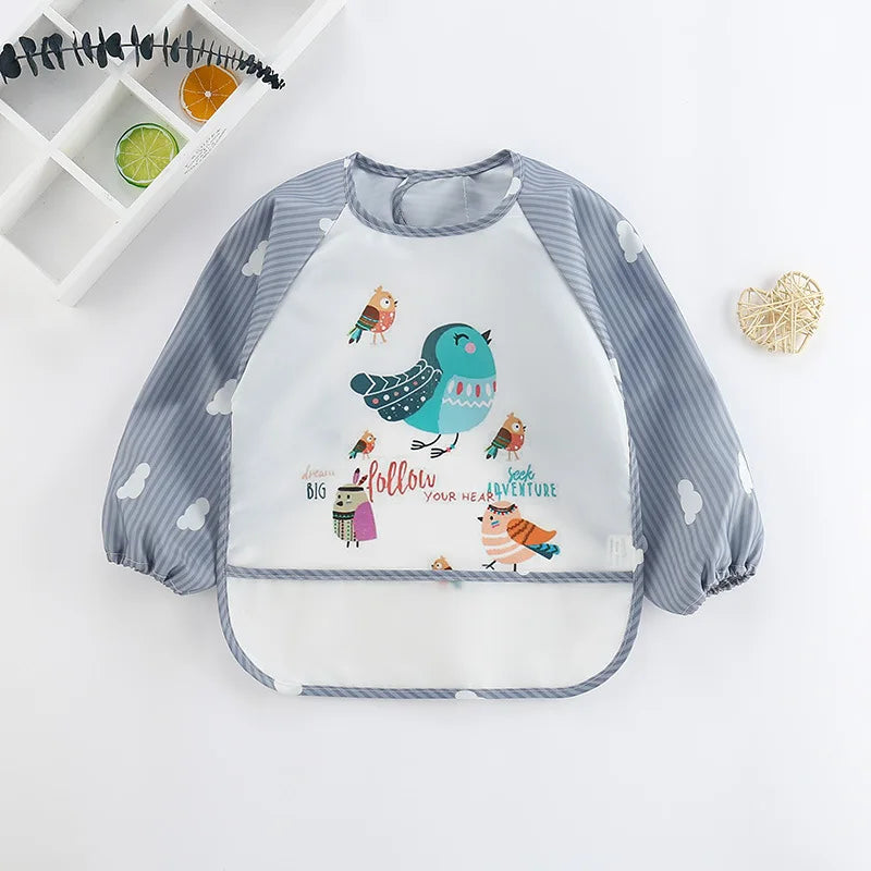 Waterproof Baby Bib with Pocket (0–3Y)