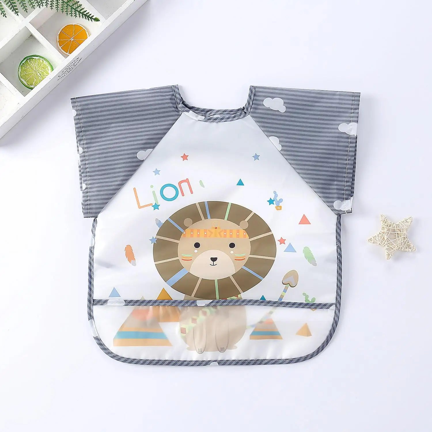 Waterproof Baby Bib with Pocket (0–3Y)