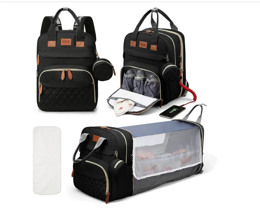 Baby Changing Bag With Foldable Cot