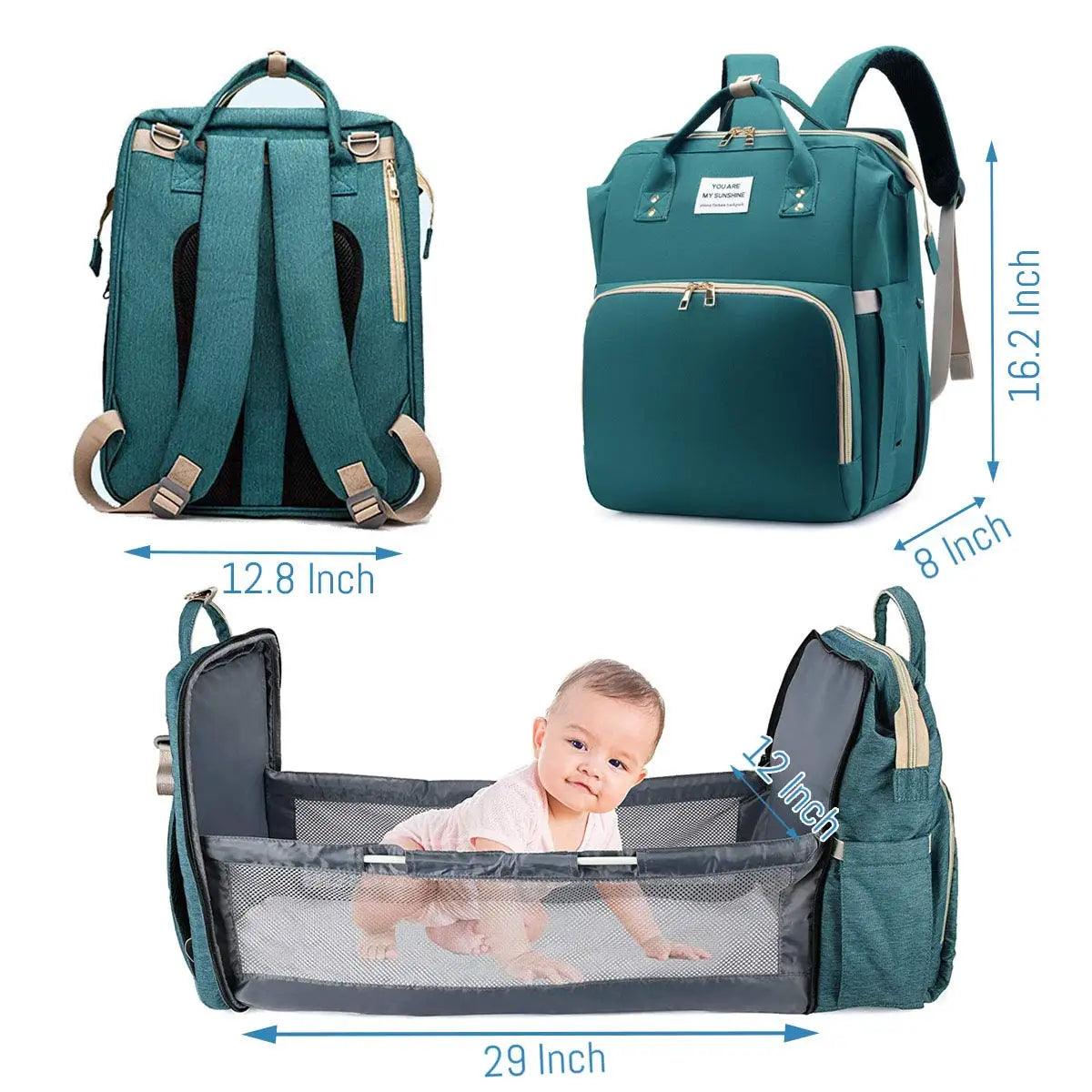Baby Changing Bag With Foldable Cot