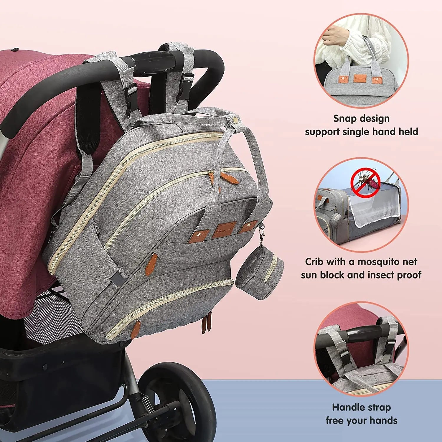 Baby Changing Bag With Foldable Cot