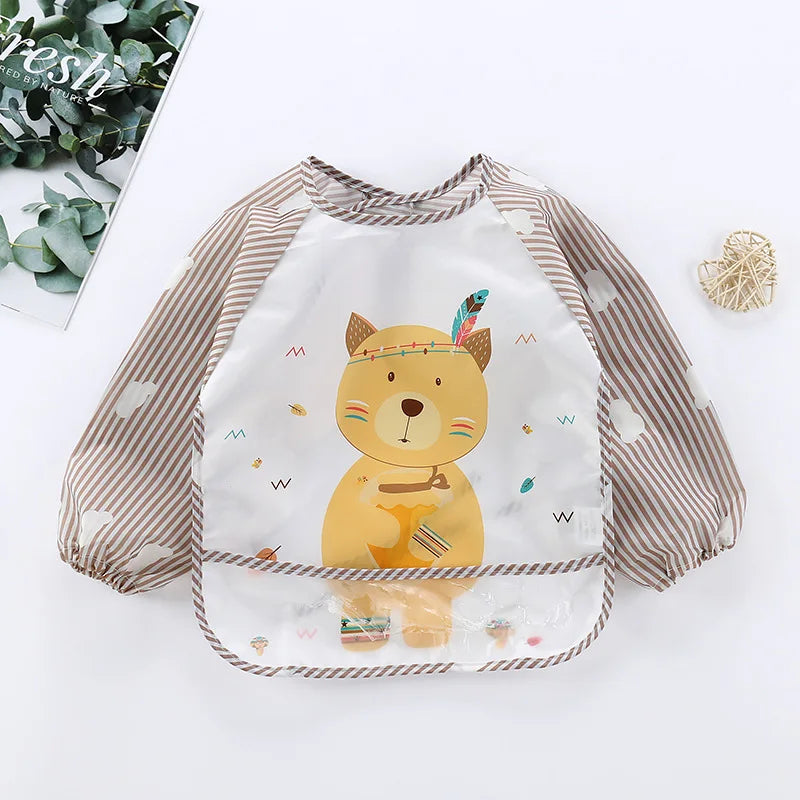 Waterproof Baby Bib with Pocket (0–3Y)