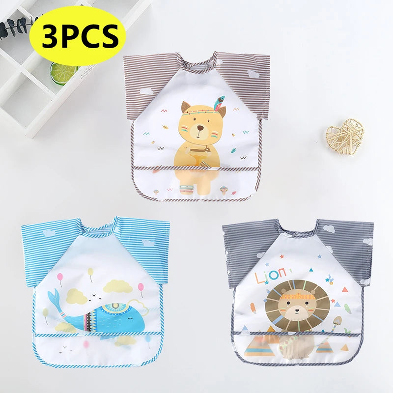 Waterproof Baby Bib with Pocket (0–3Y)