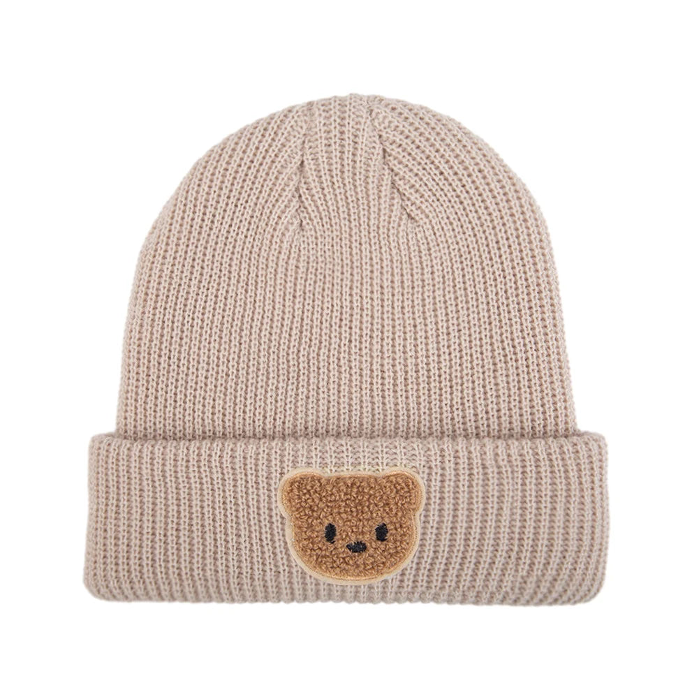 Bear Face Knitted Baby Beanie