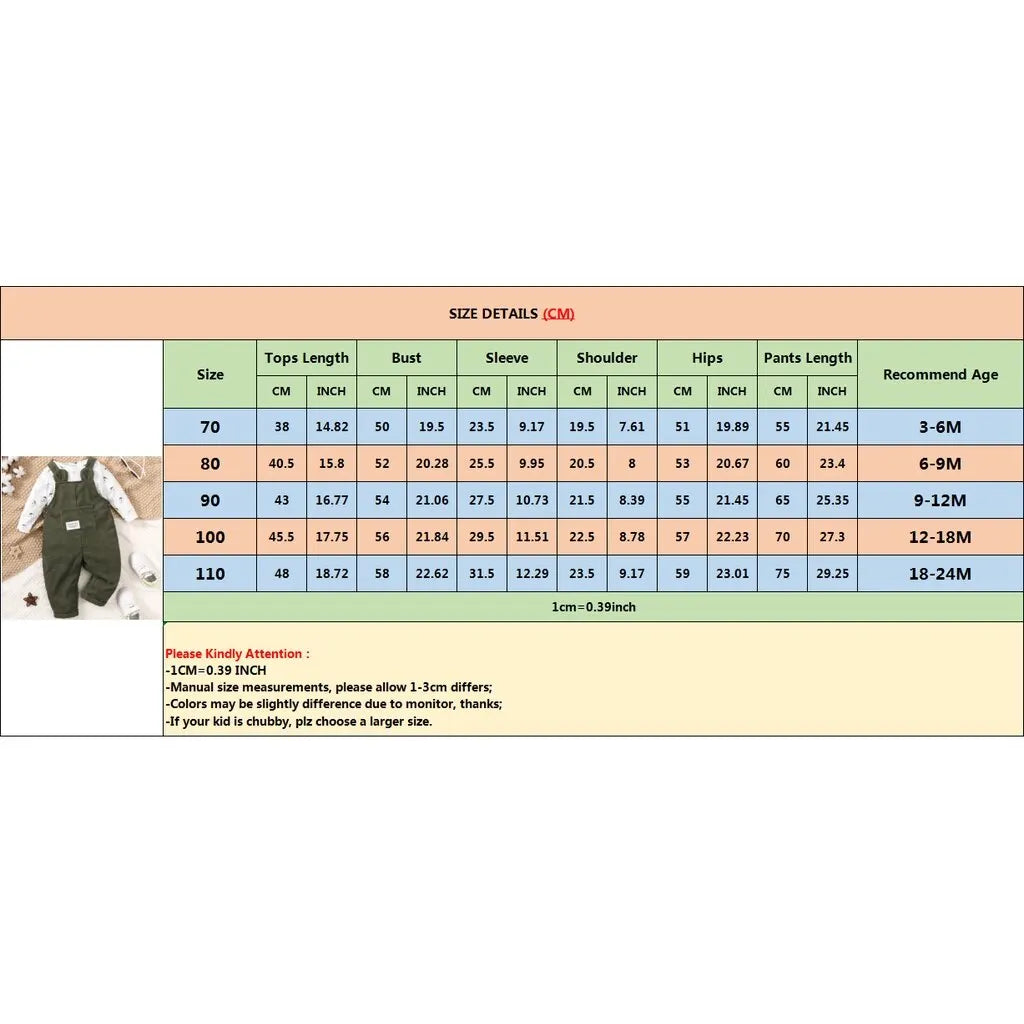 Baby Cute Little Bear Printed Clothing Set