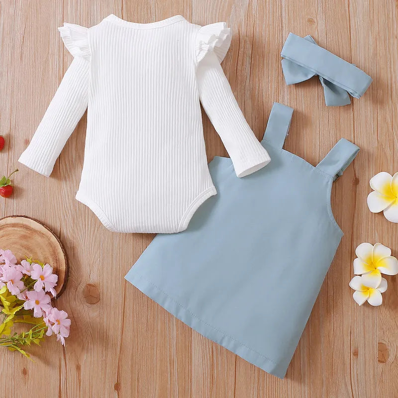 Baby Girl Bodysuit Set Long Sleeve Jumpsuits
