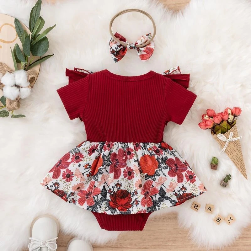 Baby Girl Cotton Dress With Bowknot