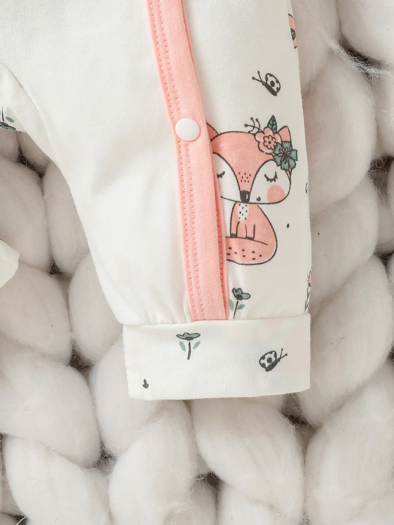 Baby Girls Long Sleeve Jumpsuit+Bib+Gloves+Hat