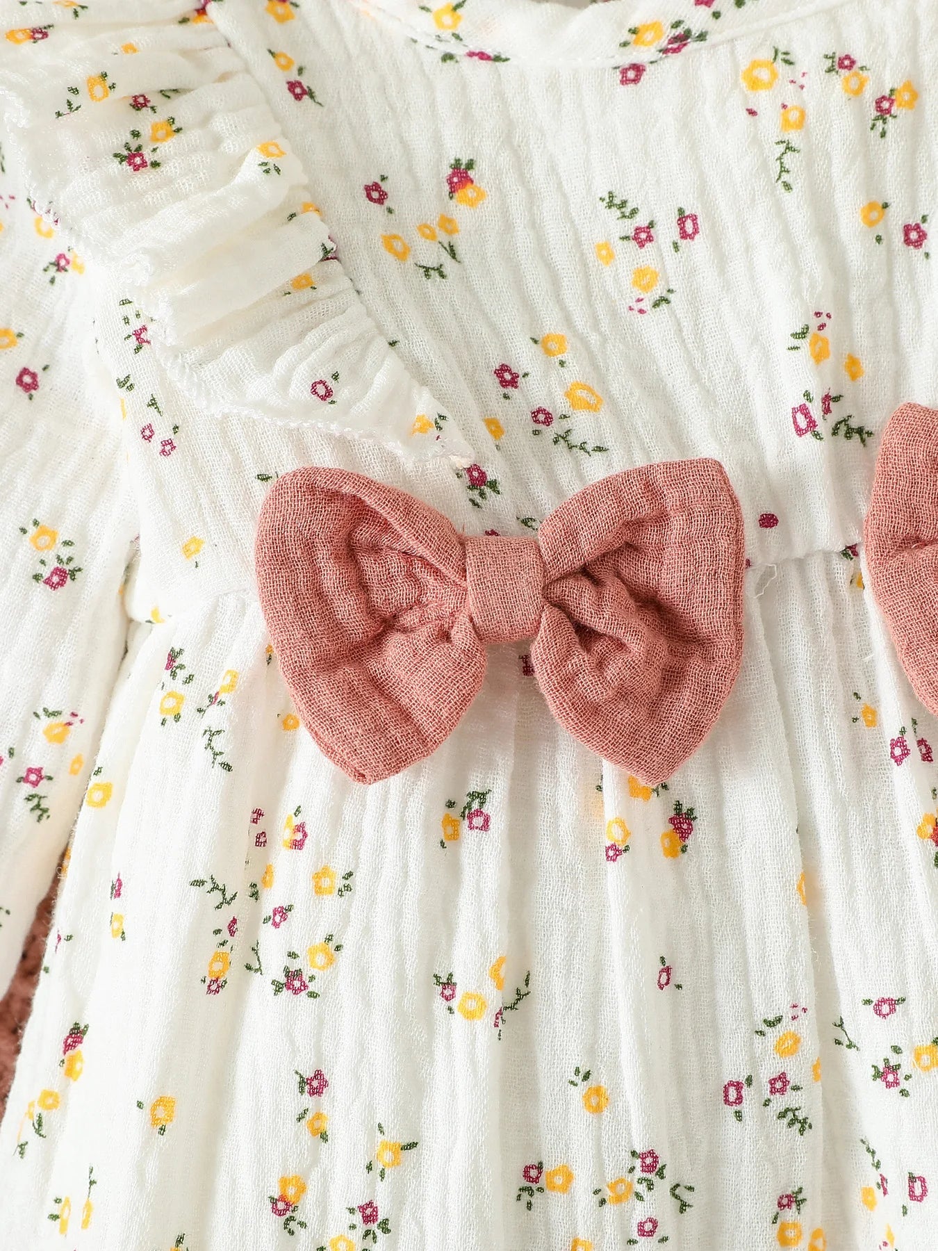 Baby Girl Long Sleeve Print Floral Jumpsuit