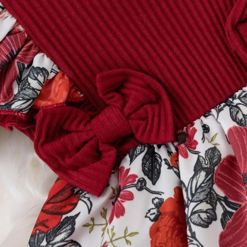 Baby Girl Cotton Dress With Bowknot